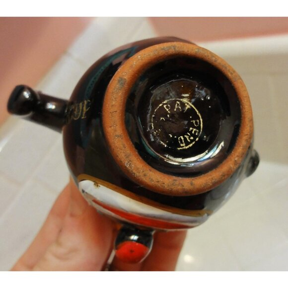 Vintage Thames Redware Clown Face Creamer or Espresso Cup oddity curiosity 1940s - Picture 16 of 16